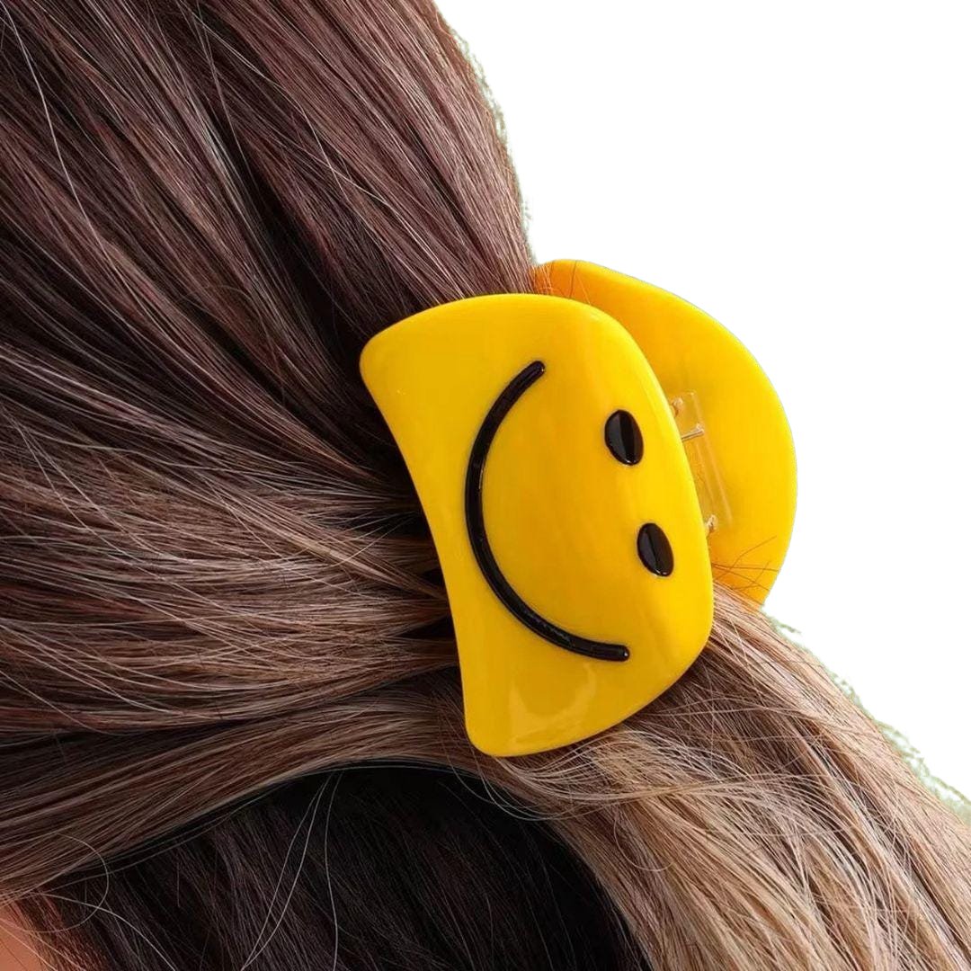 1 piece smiley face hair claw clip