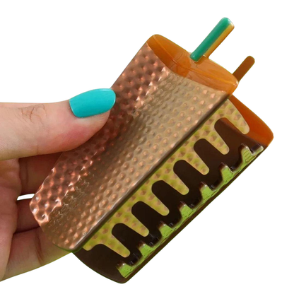 Coffee cup hair claw clip