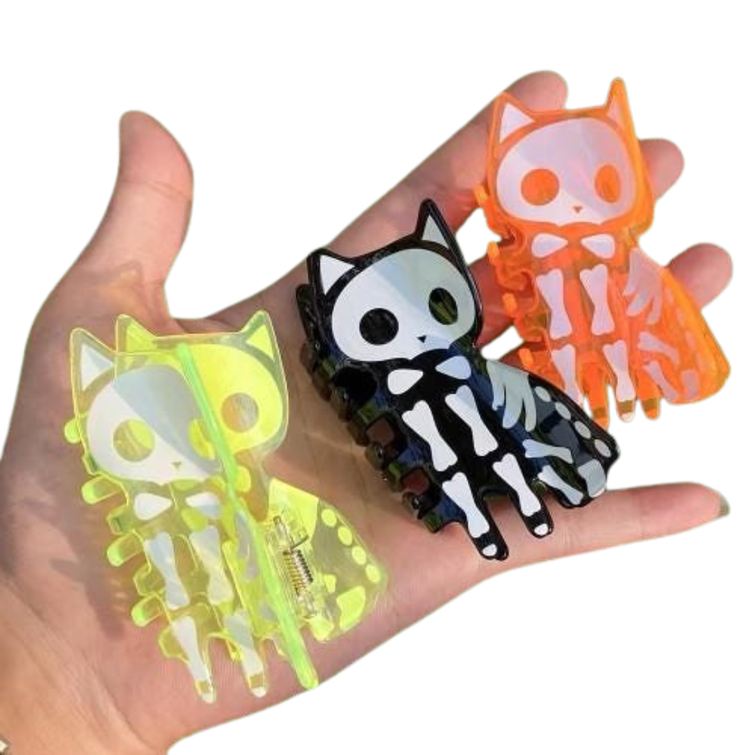 1 piece Acrylic Fluorescence cat hair claw clip