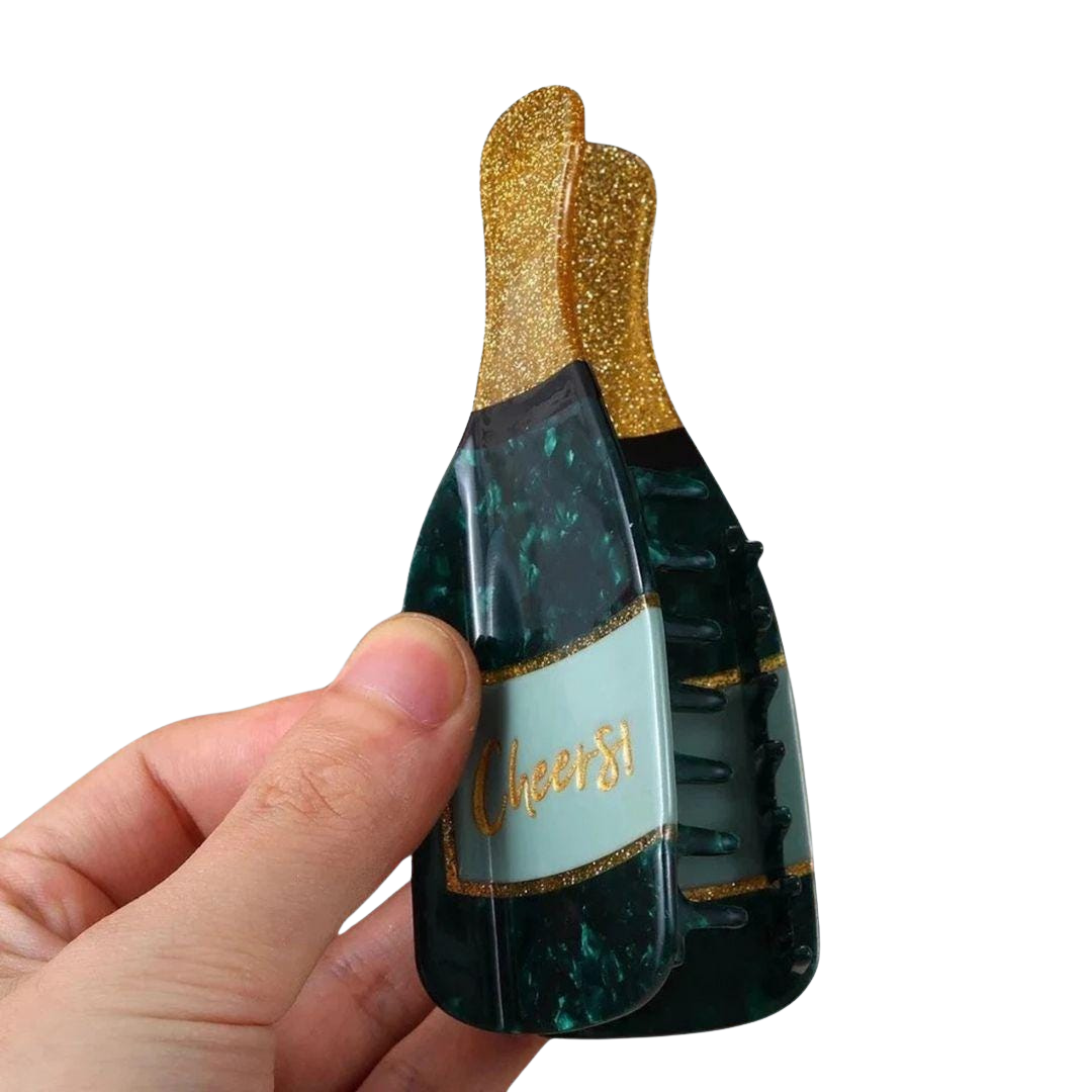 1 piece cheers bottle hair claw clip