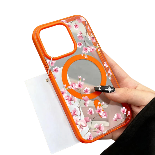 Pink Cherry Elegant Floral Iphone case 11,12,13,14,15,16,17