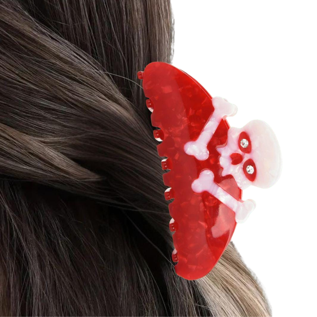 1 piece halloween skull hair claw clip