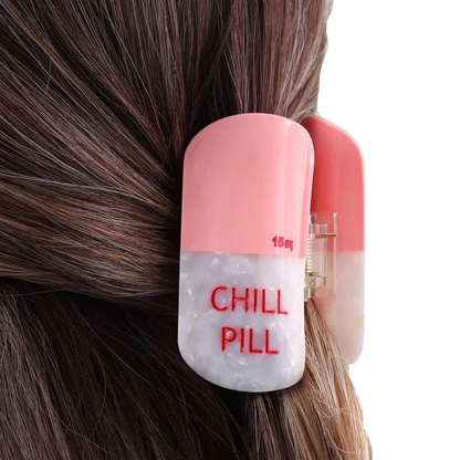 1 piece chill pill hair claw clip