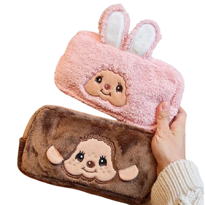 Cartoon Monchhichi Plush Pen Bag