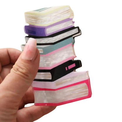 1 piece books hair claw clip