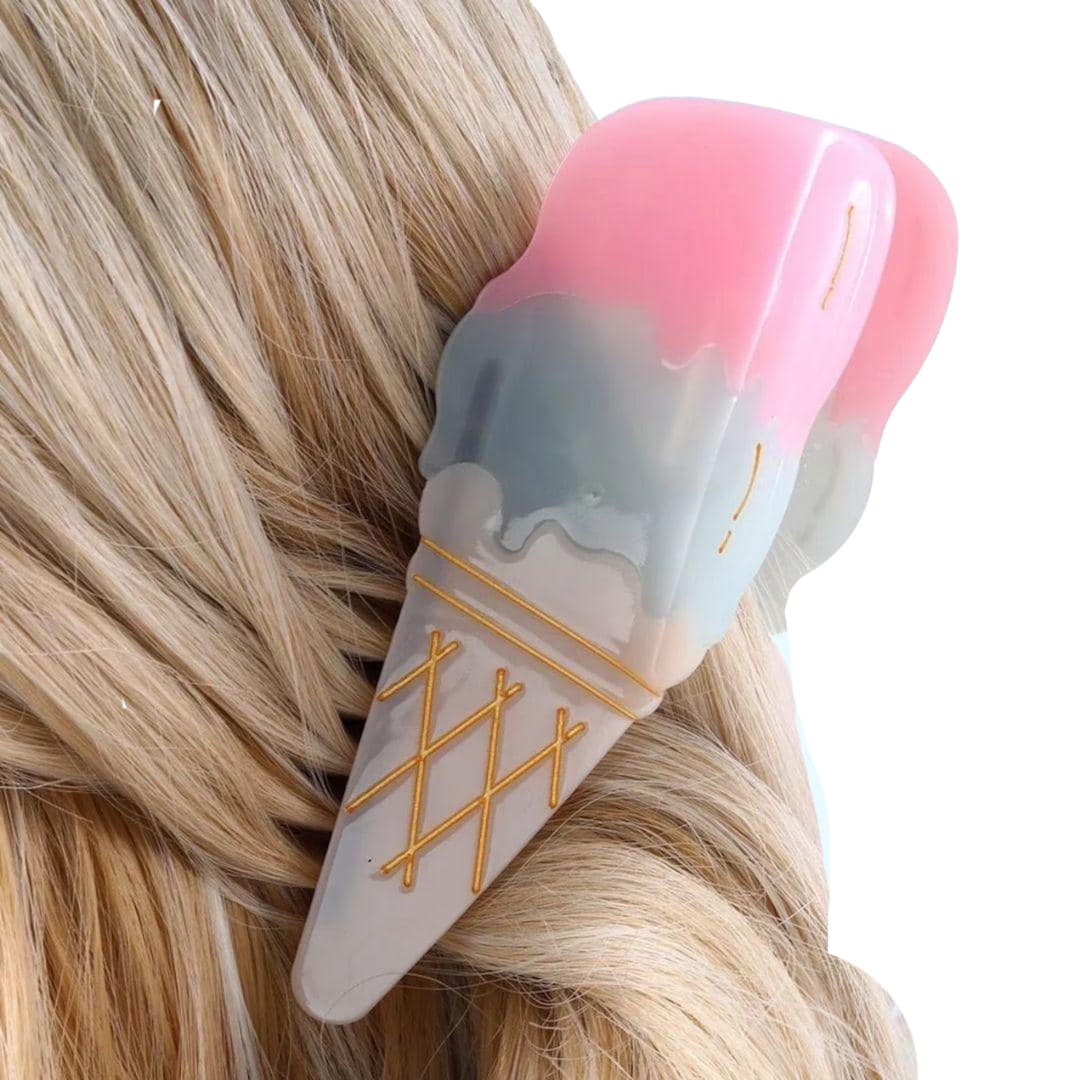 1 piece ice cream cone hair claw clip