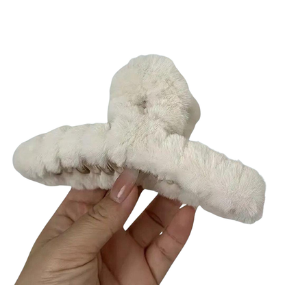 1 piece faux fur hair claw clip
