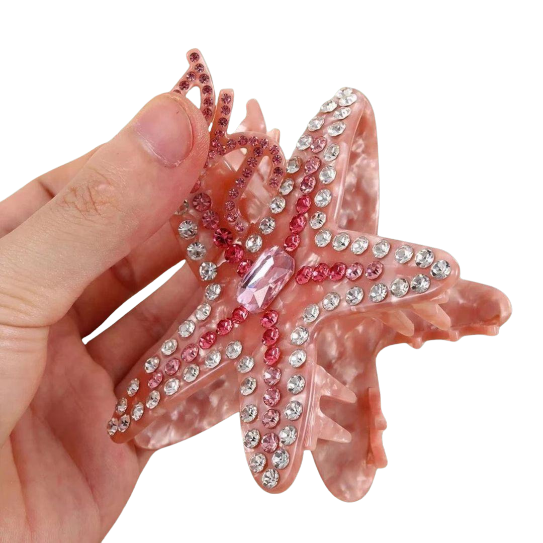 1 piece dazzled starfish hair claw clip