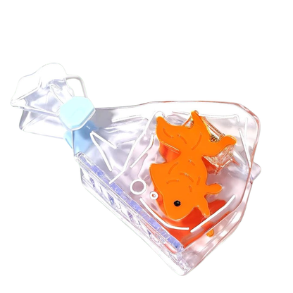 1 piece gold fish in bag hair claw clip