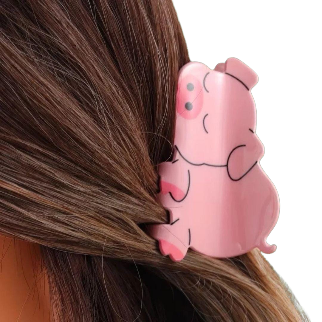 1 piece pig/dinosaur/cat hair claw clip