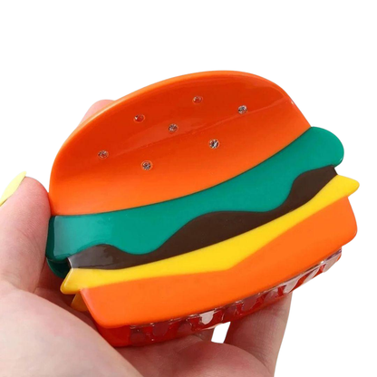 1 piece hamburger hair claw clip