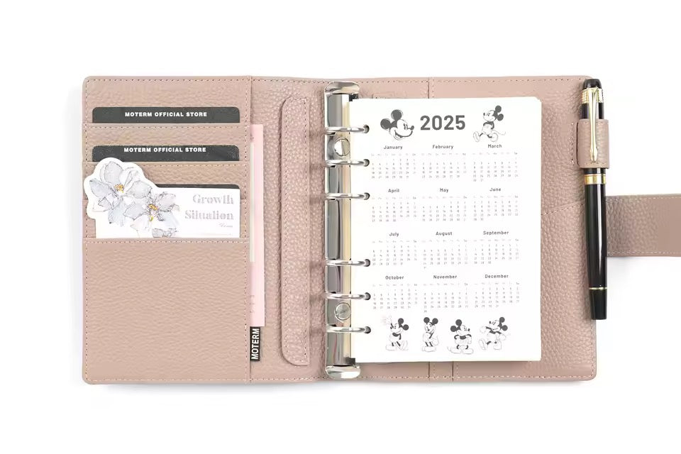 Moterm A6 25mm Pebbled Grain Elite Rings Planner