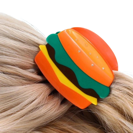 1 piece hamburger hair claw clip