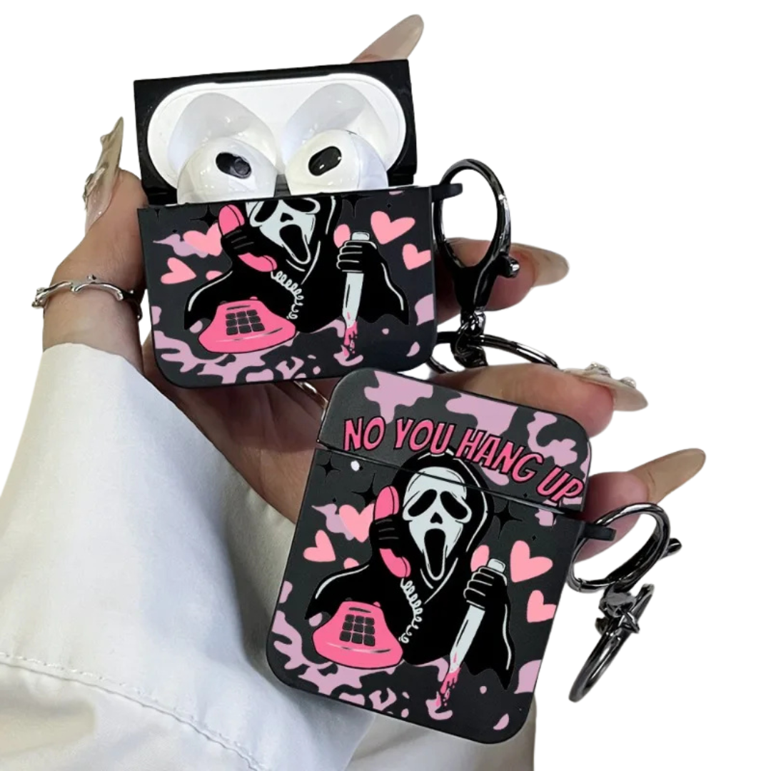Pink Ghostface Hard Earphone Case for AirPods and Airpod pros
