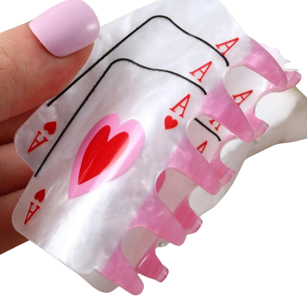 1 piece cards hair claw clip