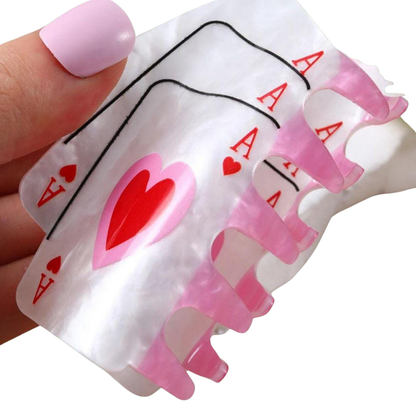 1 piece cards hair claw clip