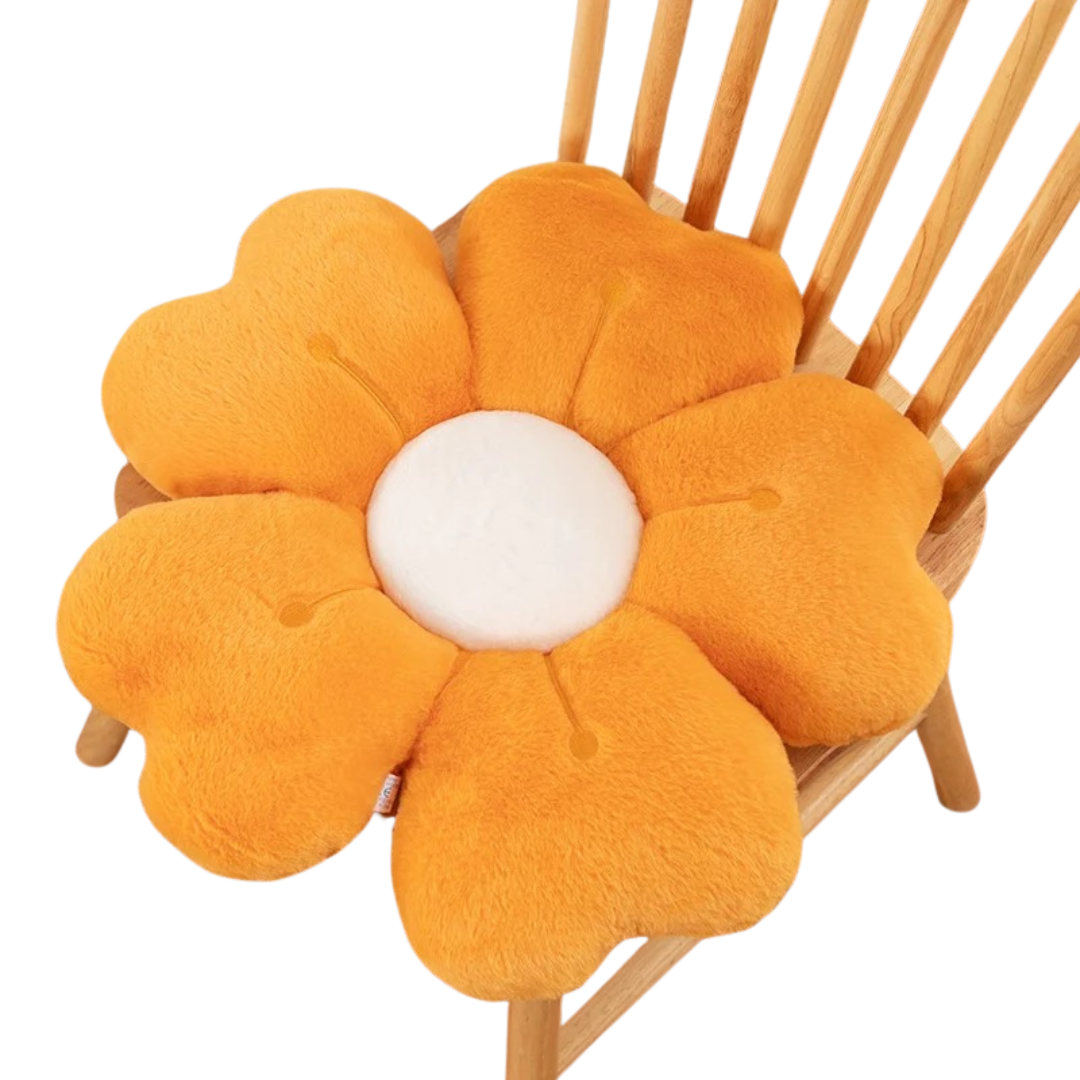FlowerShaped Plush Throw Pillow