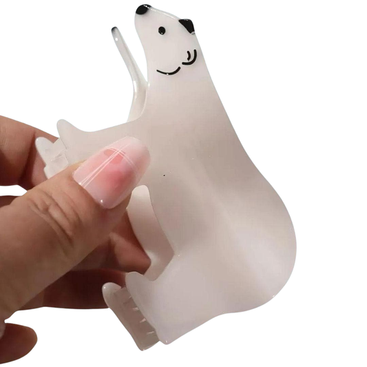 1 piece penguin/polar bear hair claw clip