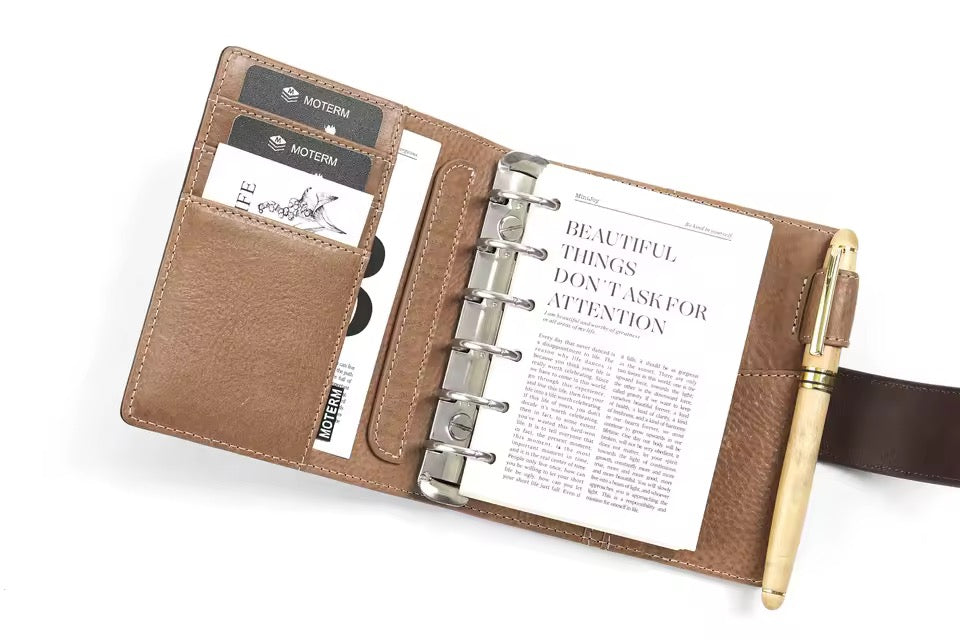 Moterm Pocket/A7 Elite Vegetable Tanned Leather 25mm Rings Planner