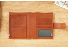 Load image into Gallery viewer, Moterm A7 Pocket Versa 3.0 Rings full grain Vegetable Tan Leather Journal