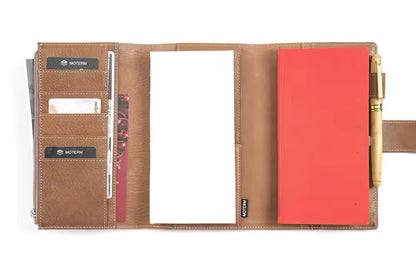 Moterm Weeks Trifold Vegetable Tanned Leather Planner Cover