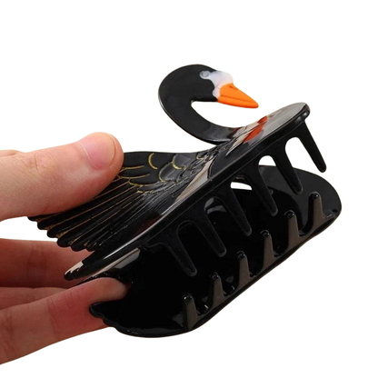 1 piece swan hair claw clip