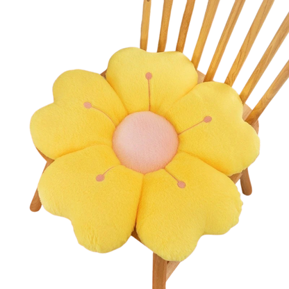 FlowerShaped Plush Throw Pillow