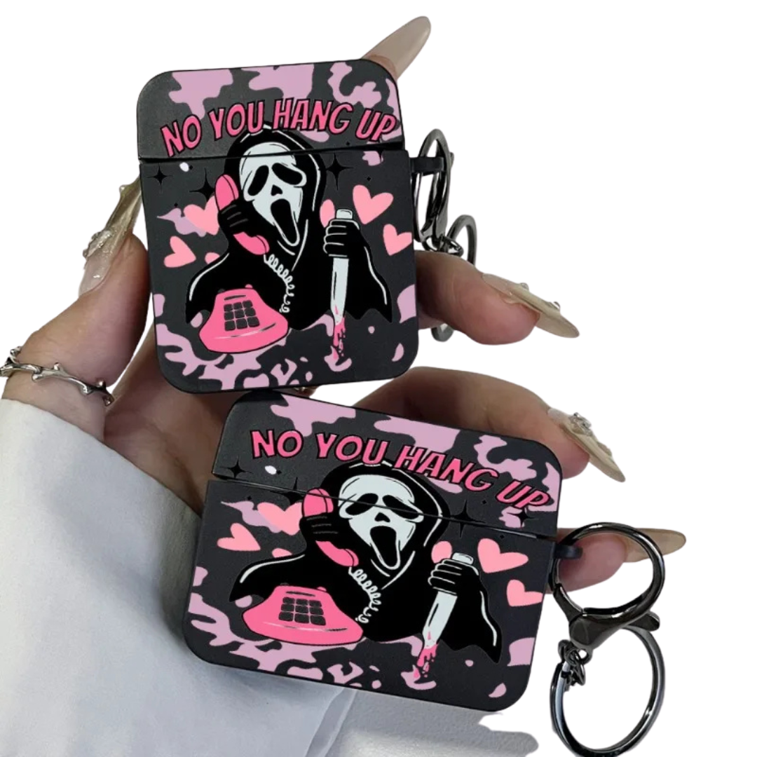 Pink Ghostface Hard Earphone Case for AirPods and Airpod pros