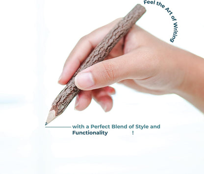 Wooden Tree Rustic Twig Pencils Unique Birch of 12 Camping Lumberjack