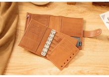 Load image into Gallery viewer, Moterm A7 Pocket Versa 3.0 Rings full grain Vegetable Tan Leather Journal