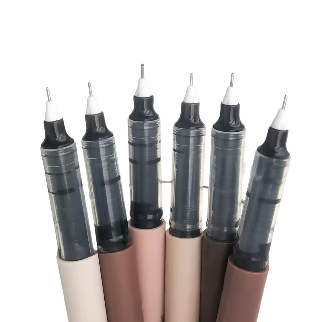 6pcs coffee theme fine point Pen Set