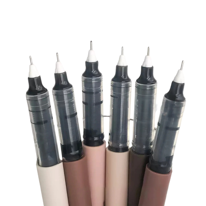 6pcs coffee theme fine point Pen Set