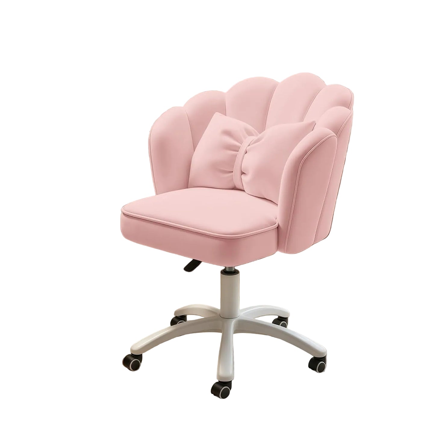 Velvet Petal Desk Chair with Bow