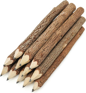 Wooden Tree Rustic Twig Pencils Unique Birch of 12 Camping Lumberjack