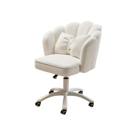 Velvet Petal Desk Chair with Bow