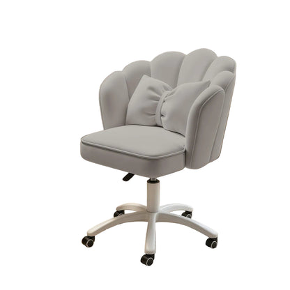 Velvet Petal Desk Chair with Bow