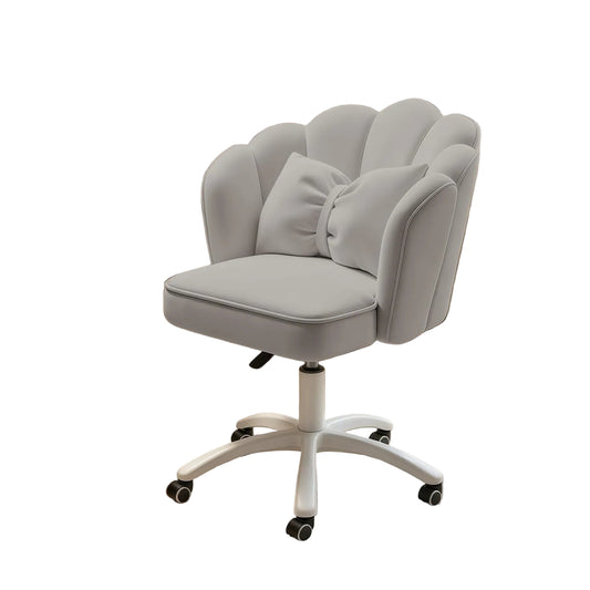 Velvet Petal Desk Chair with Bow