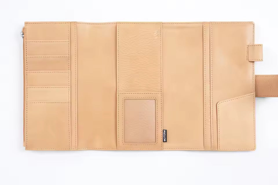 Moterm Weeks Trifold Vegetable Tanned Leather Planner Cover