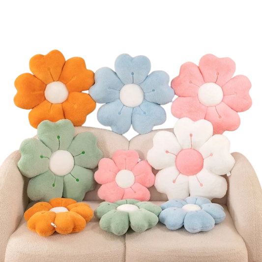 FlowerShaped Plush Throw Pillow