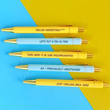 Load image into Gallery viewer, 5pcs office lingo Themed Ballpoint Pens