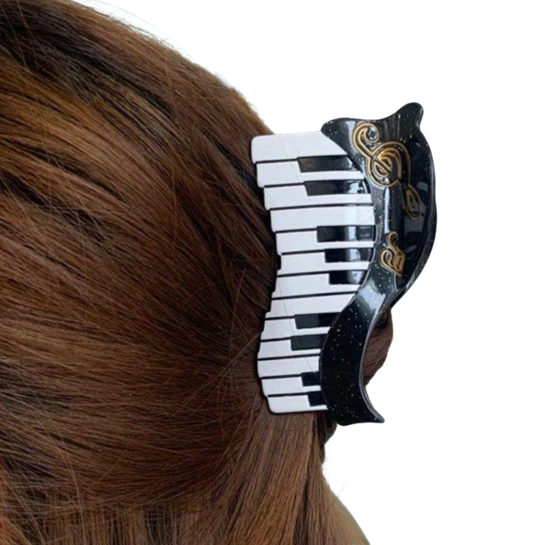 1 piece keyboard piano hair claw clip
