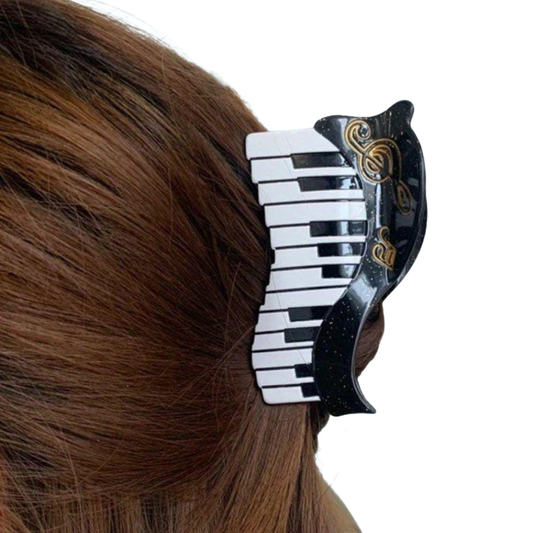 1 piece keyboard piano hair claw clip