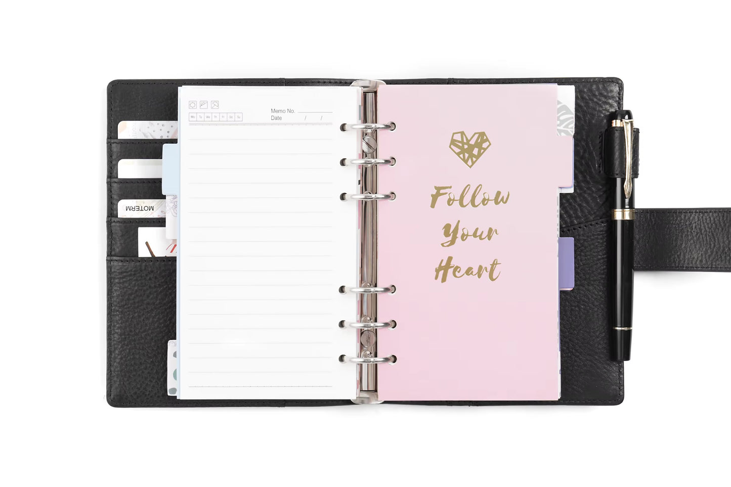 Moterm Personal Size Elite 25mm Rings Vegetable Tanned Leather Planner