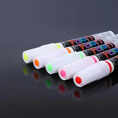 12pcs Vibrant Fluorescent Neon Liquid Chalk Markers