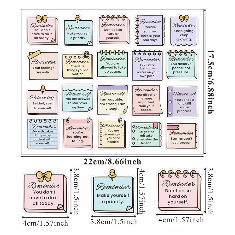 100 Pcs Motivational Reminder Stickers