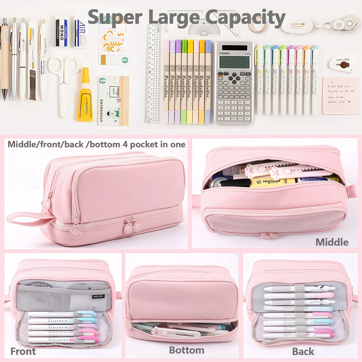 Large Capacity Pencil Case