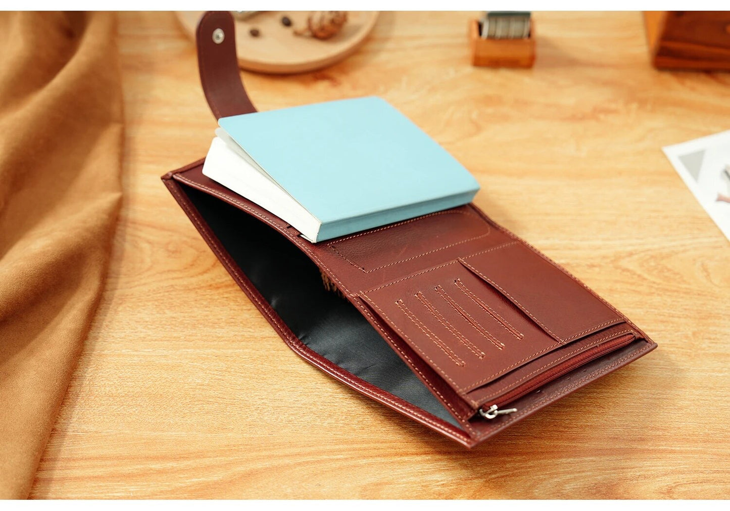Moterm A7 Pocket Versa 3.0 Rings full grain Vegetable Tan Leather Journal