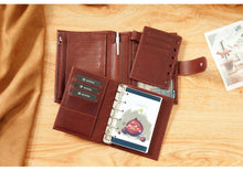 Load image into Gallery viewer, Moterm A7 Pocket Versa 3.0 Rings full grain Vegetable Tan Leather Journal