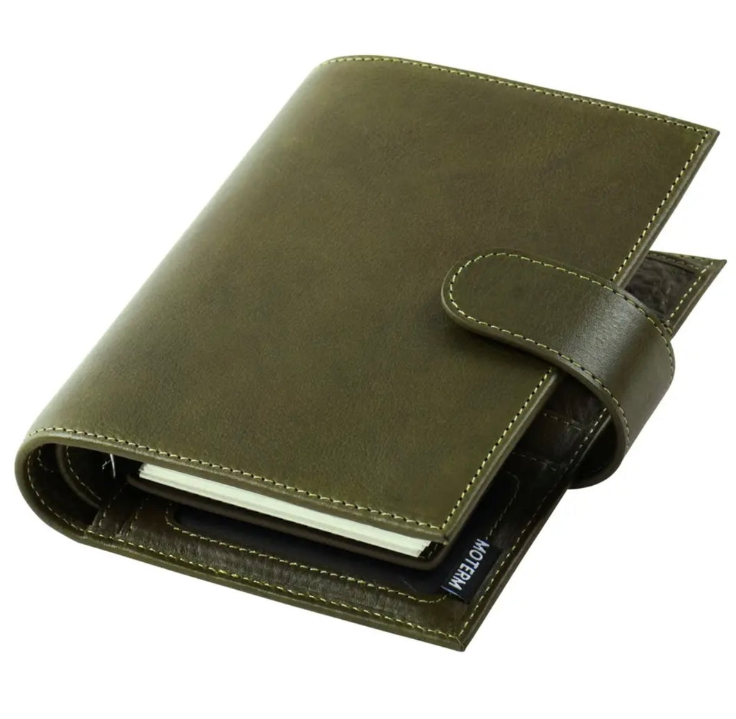 Moterm A7 Pocket Versa 3.0 Rings full grain Vegetable Tan Leather Journal