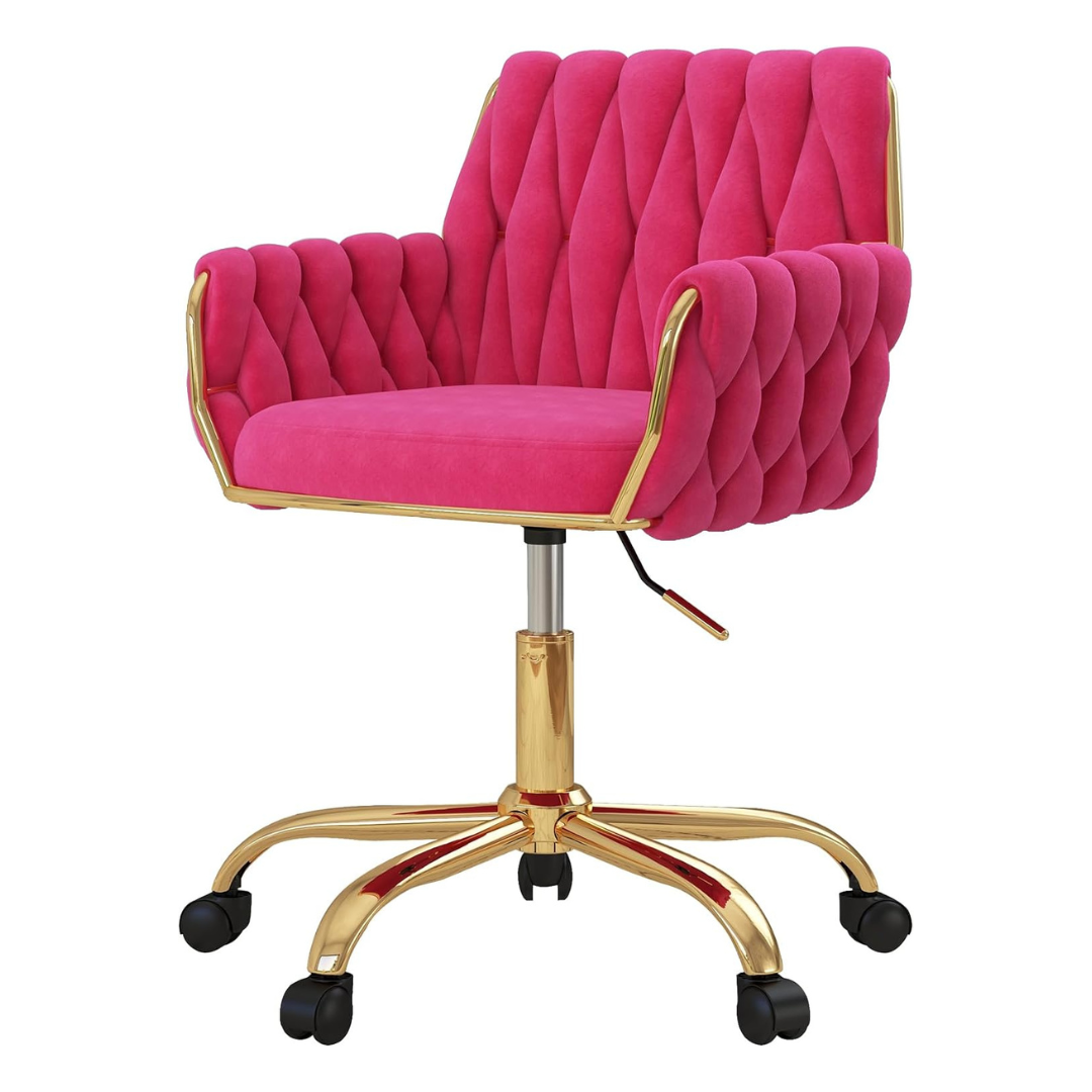 Velvet Home Office Chair golden base